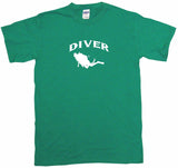Diver Scuba Silhouette Logo Tee Shirt OR Hoodie Sweat