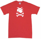 Drum Set Pirate Skull Cross Bones Tee Shirt OR Hoodie Sweat