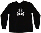 Baseball Logo Pirate Skull Cross Bones Tee Shirt OR Hoodie Sweat