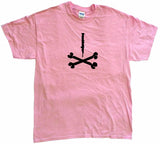 Clarinet Silhouette Pirate Skull Cross Bones Logo Women's Regular Fit Tee Shirt