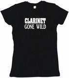 Clarinet Gone Wild Women's Petite Tee Shirt