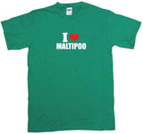 I Heart Love Maltipoo Tee Shirt OR Hoodie Sweat