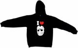 I Heart Love Jason Hockey Mask Logo Tee Shirt OR Hoodie Sweat