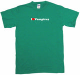 I Heart Love Vampires Tee Shirt OR Hoodie Sweat