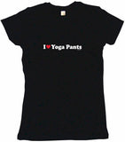 I Heart Love Yoga Pants Tee Shirt OR Hoodie Sweat