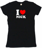 I Heart Love Nick Tee Shirt OR Hoodie Sweat