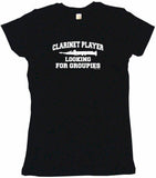 Clarinet Player Looking For Groupies Women's Petite Tee Shirt