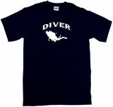 Diver Scuba Silhouette Logo Tee Shirt OR Hoodie Sweat