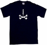 Clarinet Silhouette Pirate Skull Cross Bones Logo Men's Tee Shirt