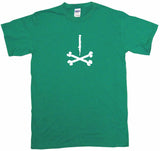 Clarinet Silhouette Pirate Skull Cross Bones Logo Men's Tee Shirt