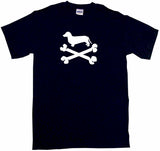 Dachshund Wiener Dog Pirate Skull Cross Bones Tee Shirt OR Hoodie Sweat