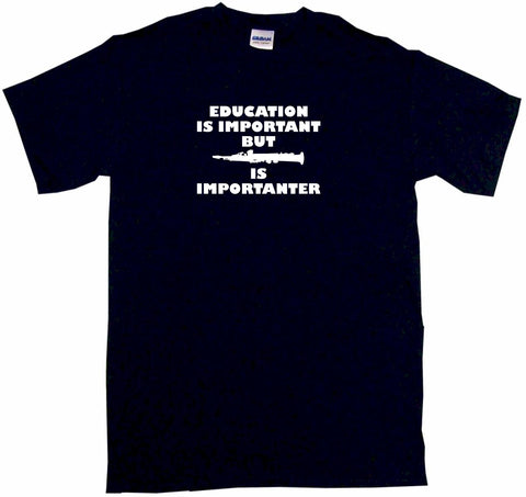 Education is Important But Clarinet Logo is Importanter Kids Tee Shirt