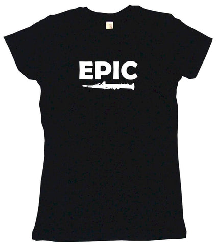 Epic Clarinet Silhouette Women's Petite Tee Shirt