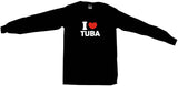 I Heart Love Tuba Tee Shirt OR Hoodie Sweat