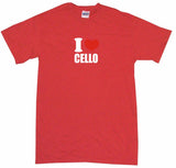 I Heart Love Cello Tee Shirt OR Hoodie Sweat