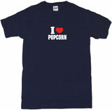 I Heart Love Popcorn Tee Shirt OR Hoodie Sweat
