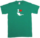 I Heart Love Scuba Diver Logo Tee Shirt OR Hoodie Sweat
