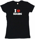 I Don't Like Heart Crossed Out Bacon Tee Shirt OR Hoodie Sweat