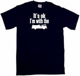 It's OK I'm With The Fire Truck Silhouette Tee Shirt OR Hoodie Sweat