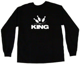 Bowling Ball & Pins Logo King Tee Shirt OR Hoodie Sweat