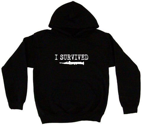 I Survived Clarinet Silhouette Hoodie Sweat Shirt
