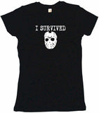 I Survived Jason Hockey Mask Logo Tee Shirt OR Hoodie Sweat